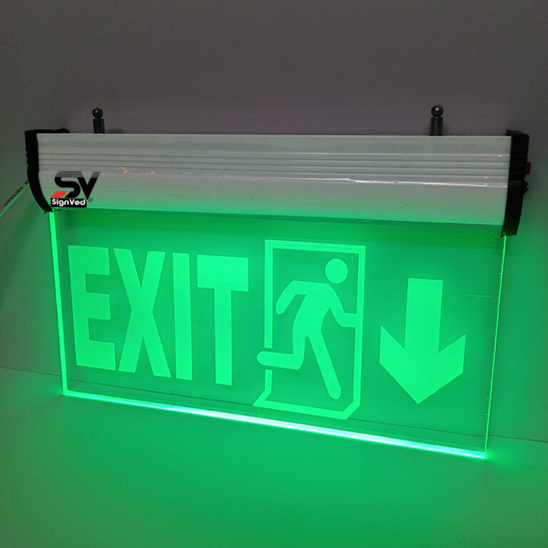 LED Exit Down Side Arrow Manufacturer | Buy Online Emergency Signage