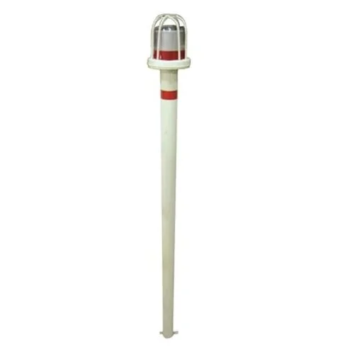 Solar Delineator LED with Cage and Pole