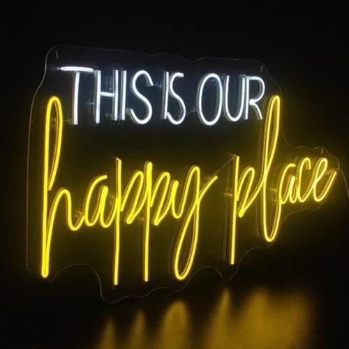 Happy Place Neon Sign