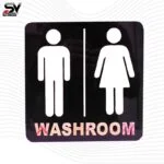 Acrylic Washroom Signage (Black & While)