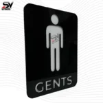 Acrylic Gents Restroom Signage